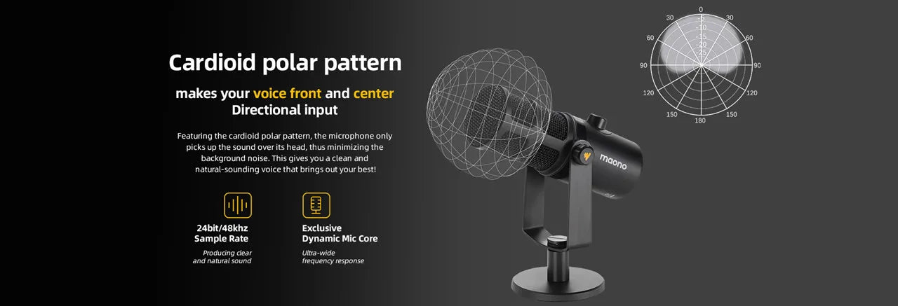 Maono USB/XLR Micrófono dinámico profesional Todo de metal con ganancia de silencio de un toque Conector para auriculares y control de volumen para Podcasting Live Streaming Youtube PD400X