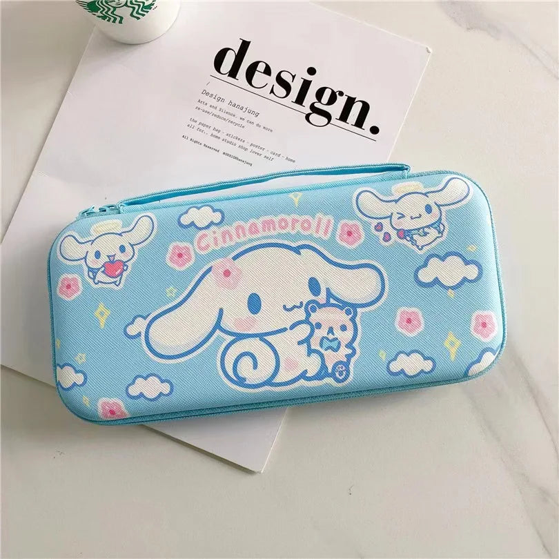 Sanrio Cinnamon Dog para Nintendo OLED silicona suave pintada cubierta anticaída puede dividir NS consola de juegos portátil carcasa protectora