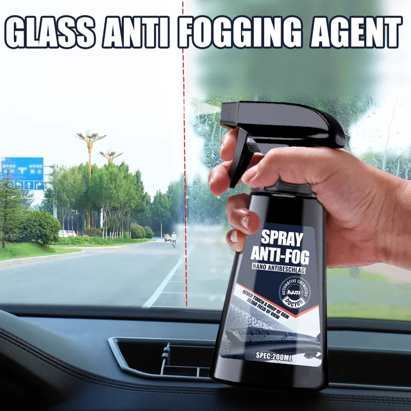 Spray antilluvia para vidrio de coche, agente de recubrimiento repelente al agua, impermeable, antiniebla, limpiador de vidrio, transparente para parabrisas de coche