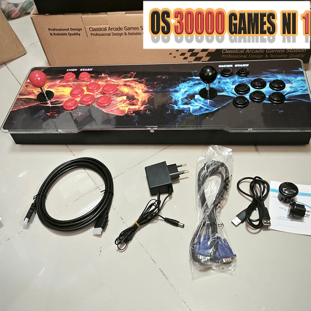 Consola arcade Pandora 30000 en 1, consola de juegos recreativos Retro 3D, gabinete Bartop, Joysticks de 8 vías, botones pulsadores