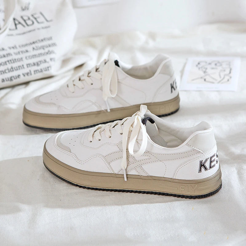 Zapatos Planos de Hombre Estilo Nuevo, Zapatos Deportivos Coreanos de Moda, Zapatos Casus con Tacón Plano, Punta Redonda y...
