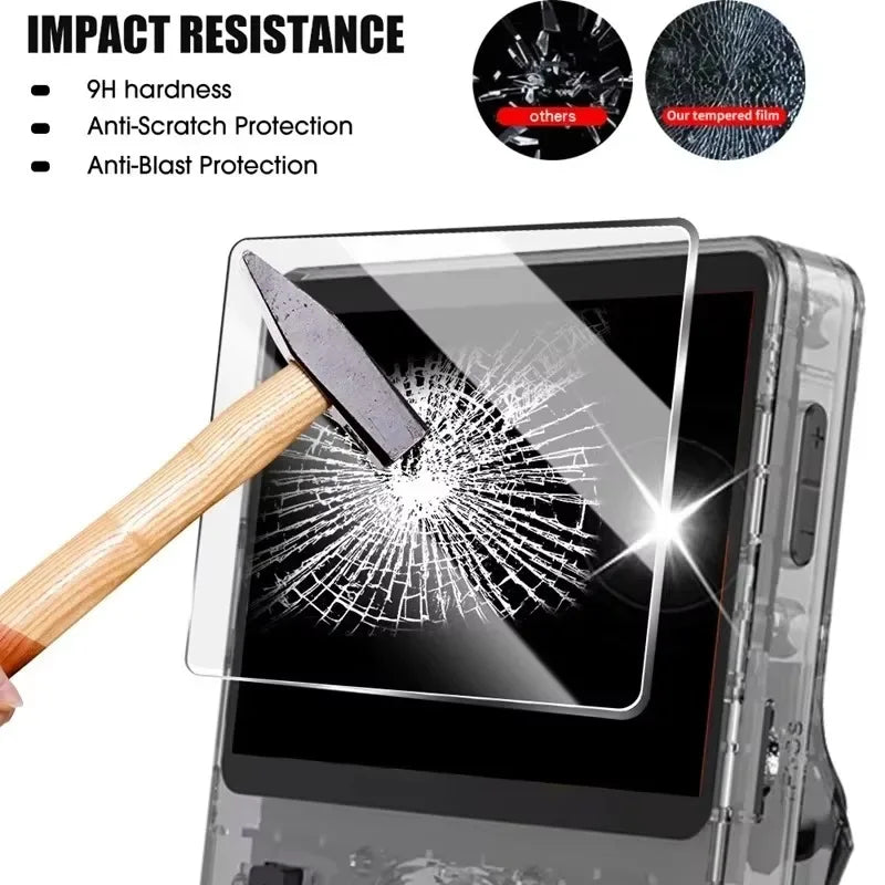 Estuche de almacenamiento 4 en 1 para consola de juegos, bolsa de transporte de viaje, protectores de pantalla, película de vidrio templado para accesorios R36S R36MAX K36