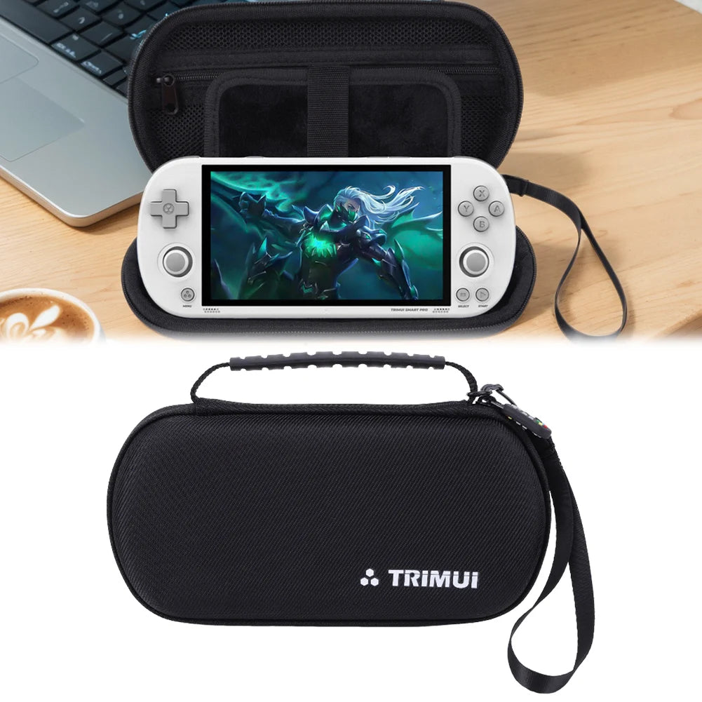 Estuche de transporte duro de EVA para consola de juegos, bolsa de almacenamiento protectora de silicona con película de vidrio templado para triple Smart Pro