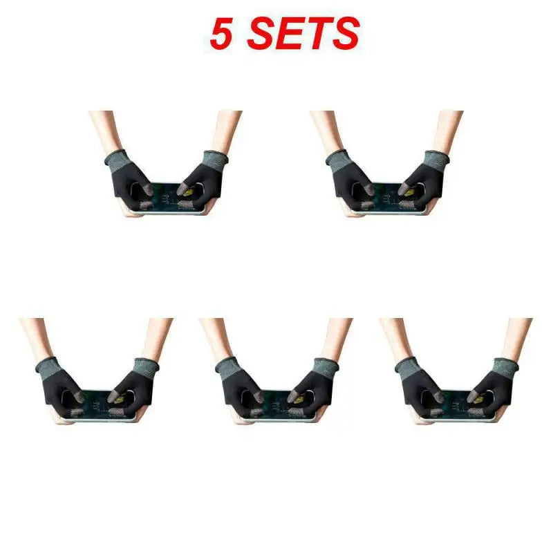 1/3/5 juegos de guantes con funda para el pulgar, accesorios sensibles a prueba de sudor para jugadores, guantes para yemas de los dedos con pantalla táctil, cubierta transpirable