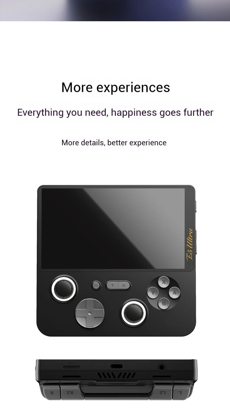 2025 NUEVA consola de juegos GAMEMT E5 Ultra portátil Joystick de efecto Hall 60Hz Pantalla táctil IPS 5000mAh Consolas Android portátiles
