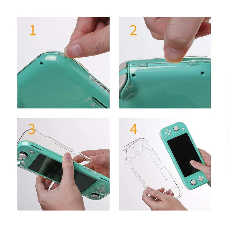 DATA FROG Nintendo Switch Lite consola de juegos cubierta completa funda de cristal accesorios protectores antideslizantes NS