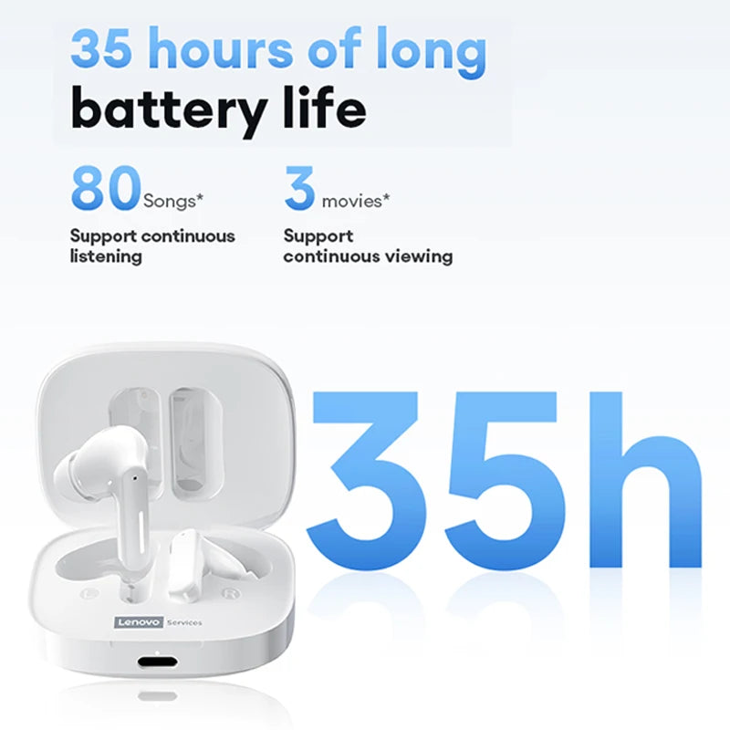 Nuevo Lenovo LE209 auricular inalámbrico Bluetooth ANC reducción de ruido música HiFi auriculares Bluetooth 30H duración de la batería auriculares para juegos