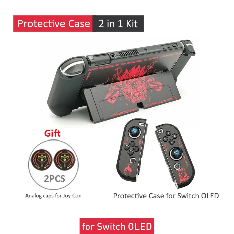Para NS Switch Shell estuche rígido estilo "M" y "L" carcasa protectora cubierta fina piel NS Switch OLED accesorios de juego