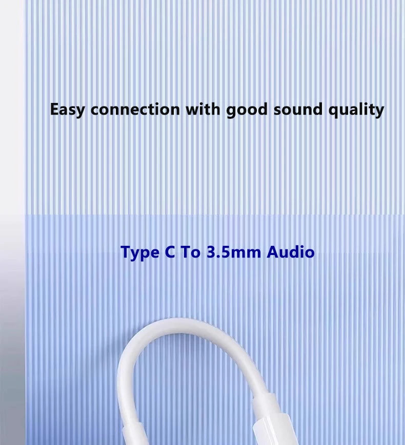 Adaptador USB tipo C a 3,5 Jack para auriculares USB-C 3,5 convertidor de Cable de Audio de 5mm para IPhone 15 15 Pro MAX Samsung Galaxy Huawei Xiaomi