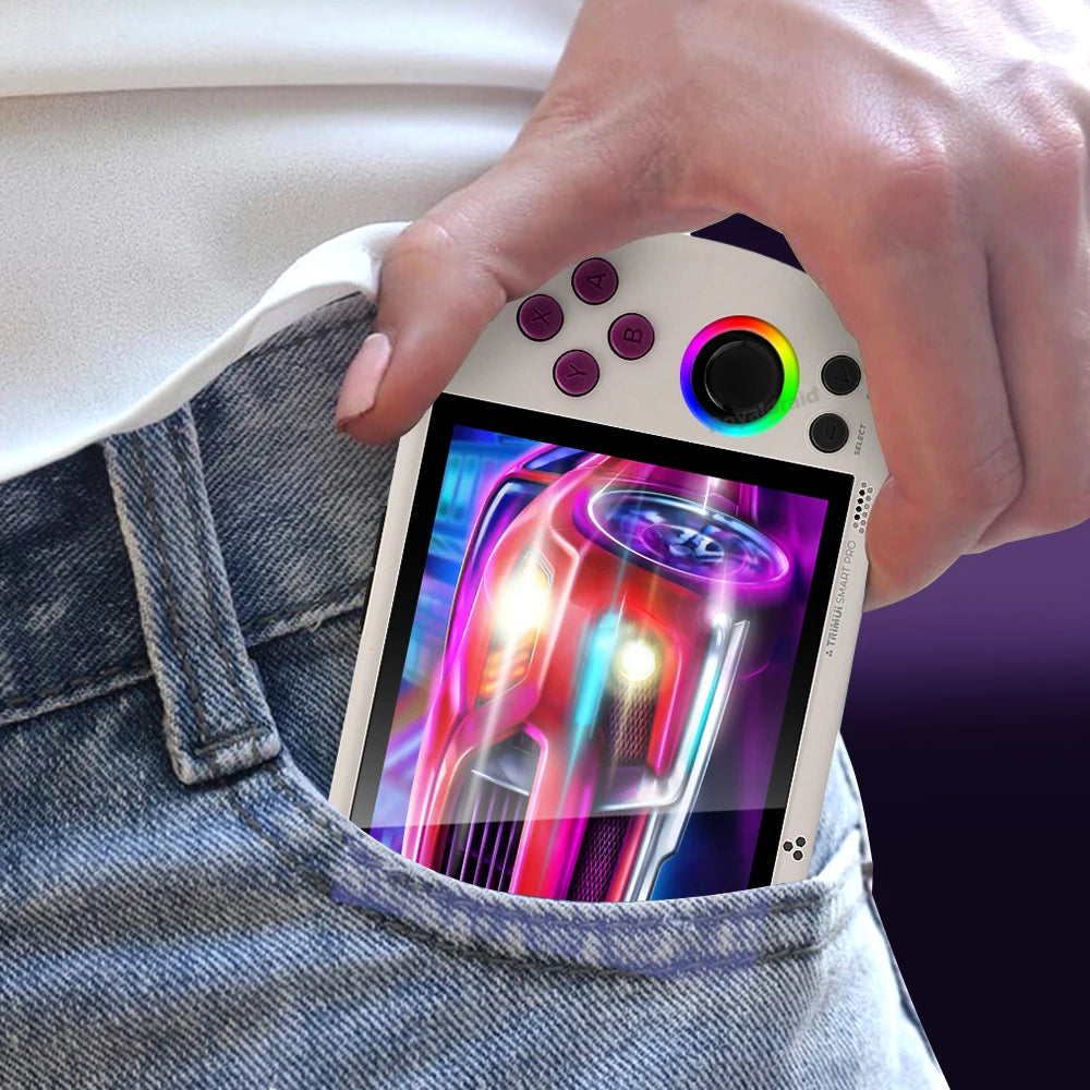 Consola de juegos portátil Trimui Smart Pro, 128G, 256G, pantalla IPS de 4,96 pulgadas, sistema Linux, Joystick, iluminación RGB, reproductor de videojuegos Retro, nuevo