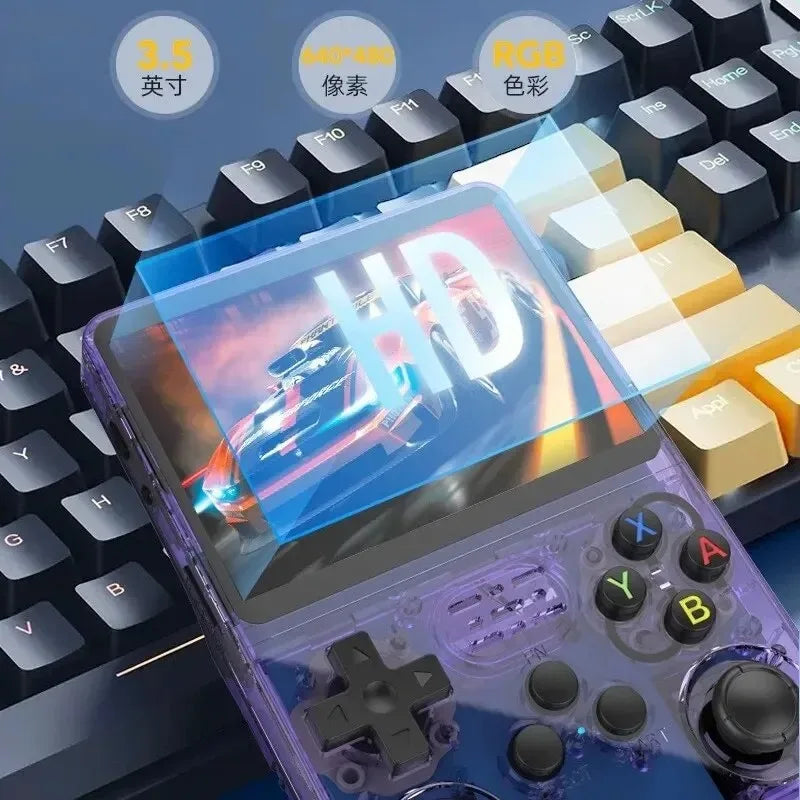 ARKOS R36S consola de videojuegos portátil Retro sistema Linux pantalla IPS de 3,5 pulgadas R35s Pro reproductor de vídeo portátil de bolsillo juegos de 64GB
