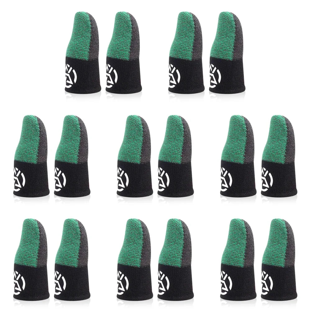 1-20 pares de guantes para el pulgar transpirables con funda para el dedo para móvil, a prueba de sudor, antideslizantes, controlador de pantalla táctil, cubierta para el dedo para juego PUBG