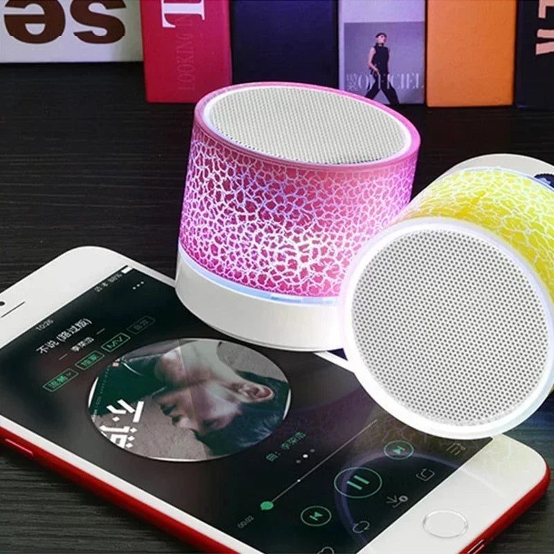 Minialtavoz Bluetooth para teléfono inteligente, dispositivo inalámbrico con Subwoofer, LED, tarjeta TF, USB, MP3, sonido portátil