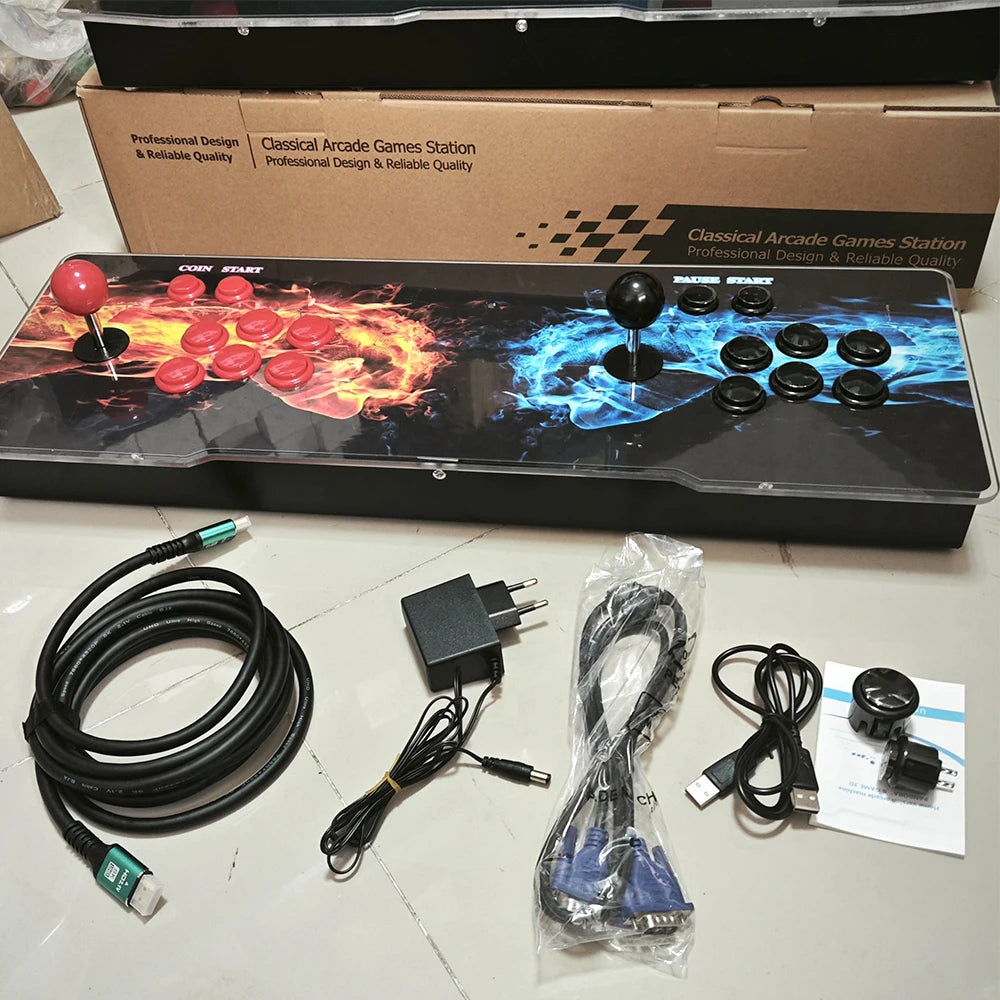 Consola arcade Pandora 30000 en 1, consola de juegos recreativos Retro 3D, gabinete Bartop, Joysticks de 8 vías, botones pulsadores