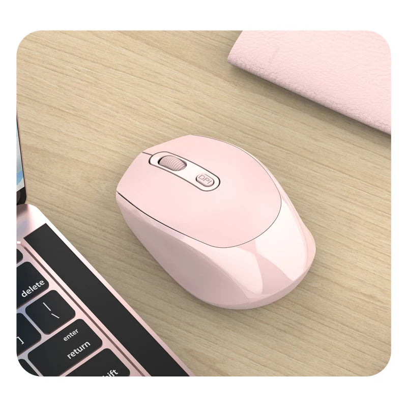 Ratón inalámbrico recargable compatible con Bluetooth, ratón óptico de 2,4G con USB RGB de 1600DPI para ordenador, portátil, PC, silencioso
