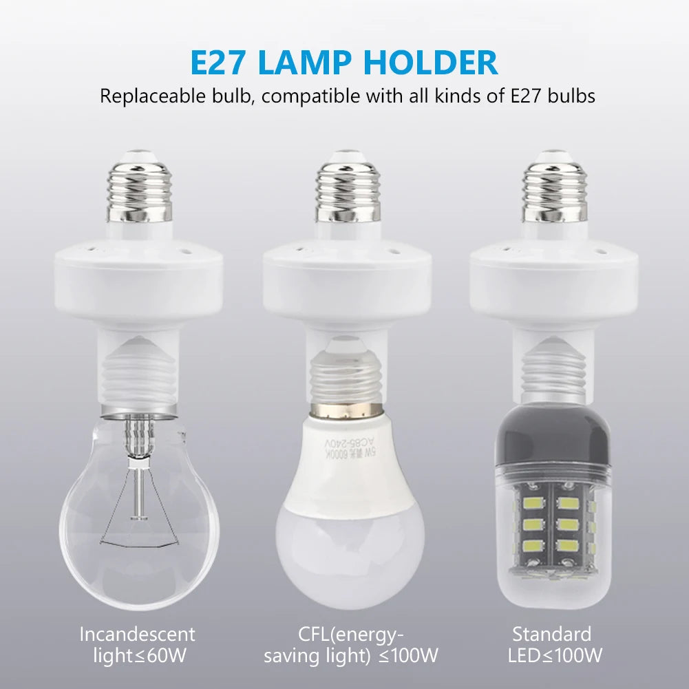 Control remoto inalámbrico E27 portalámparas portalámparas 20M de alcance para bombillas LED portalámparas Kit de interruptor de luz inalámbrico AC180-250V