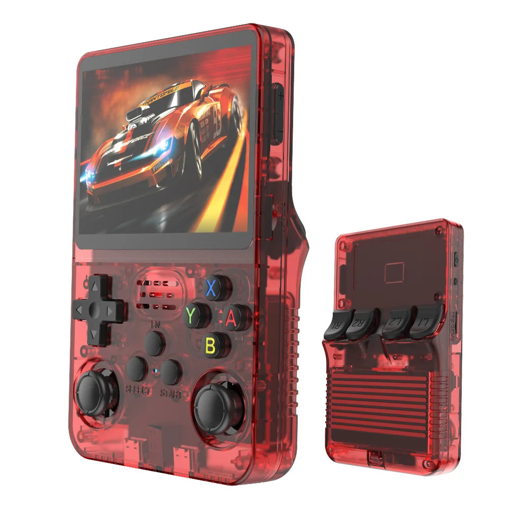 Consola de videojuegos portátil R36S, almacenamiento de pantalla IPS de 3,5 pulgadas, biblioteca de juegos 20000, sistema Arkos Linux, reproductor de bolsillo portátil