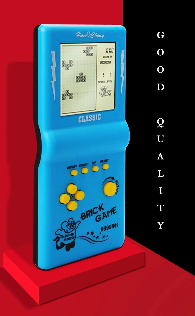 Reproductores de juegos portátiles Retro clásicos para consola Tetris, máquina de juegos de bolsillo nostálgica de pantalla grande para niños, juguetes rompecabezas para niños