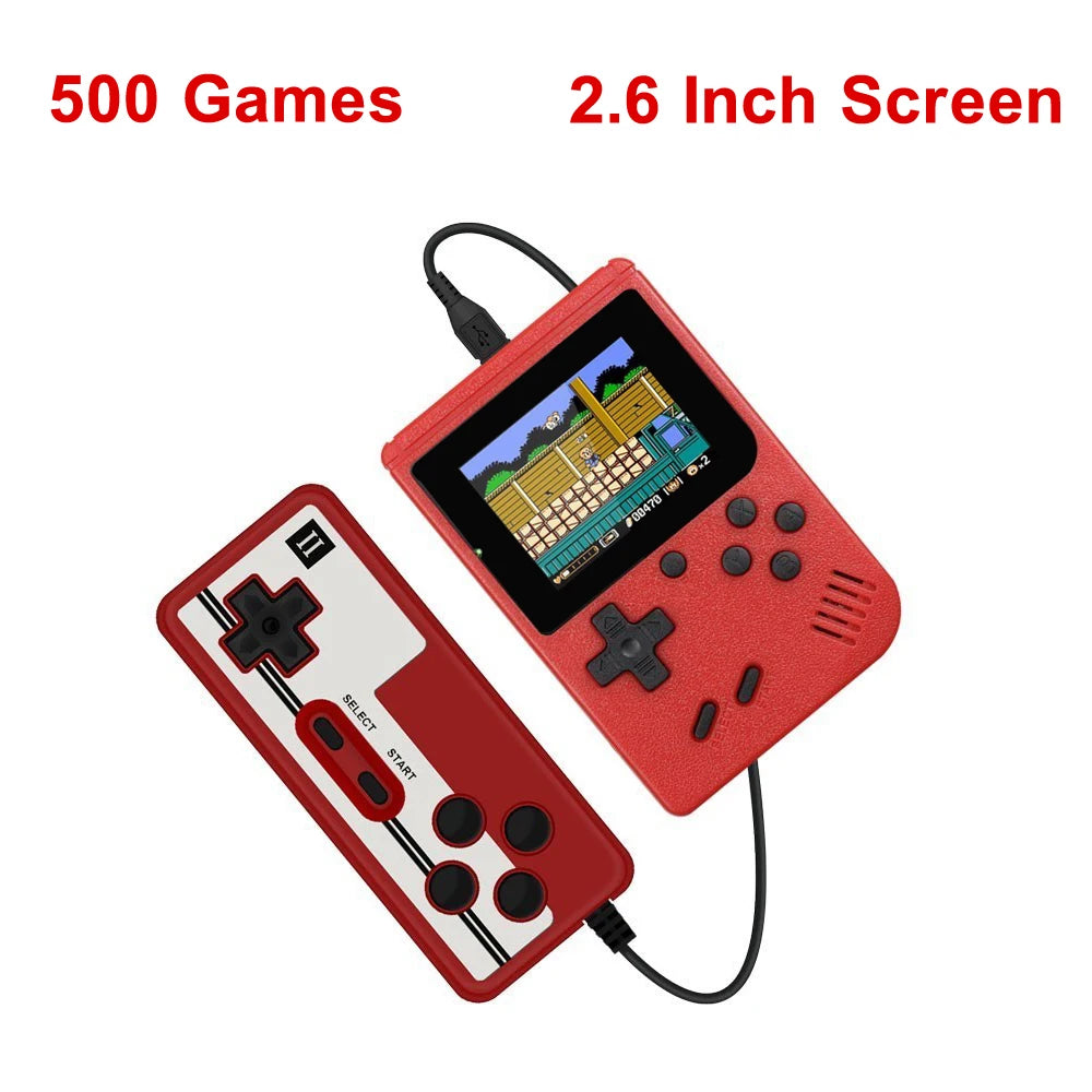 Mini consola de videojuegos Retro portátil, reproductor de juegos portátil de 8 bits, 500 juegos integrados, salida AV, consola de juegos, videojuego Gameboy