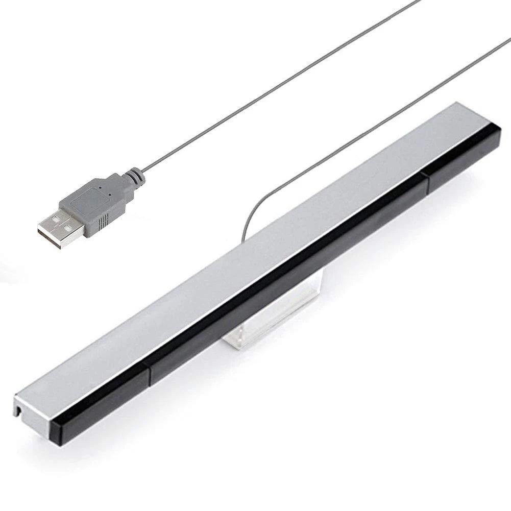 Receptor infrarrojo con cable remoto, barra de Sensor IR de rayos infrarrojos con cable USB, receptor de Sensor de movimiento remoto para N S Wii para Wii U, soporte para PC