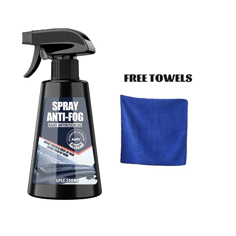 Spray antilluvia para vidrio de coche, agente de recubrimiento repelente al agua, impermeable, antiniebla, limpiador de vidrio, transparente para parabrisas de coche