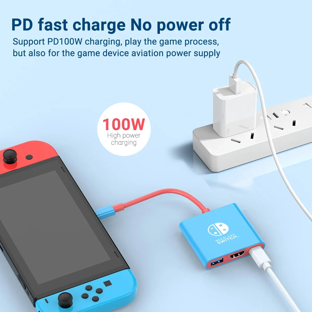 Estación de acoplamiento portátil Nintendo Switch TIPO C Hub con HDMI USB 3 0 Perfecto para viajes Juegos Diseño compacto Fácil configuración
