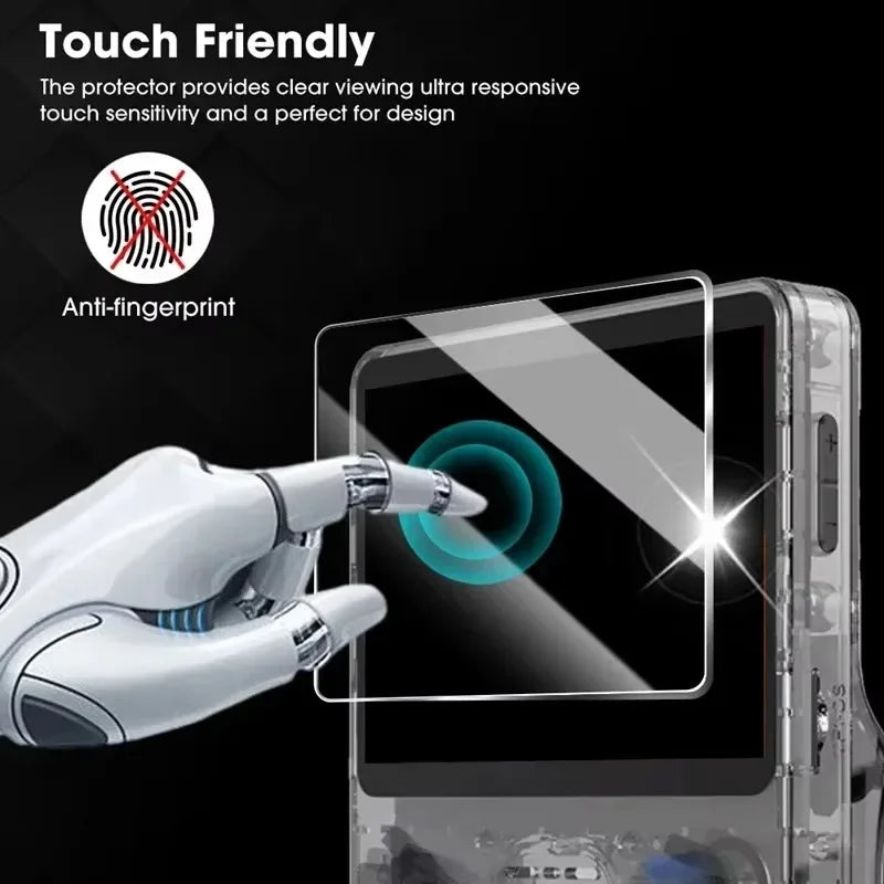 Estuche de almacenamiento 4 en 1 para consola de juegos, bolsa de transporte de viaje, protectores de pantalla, película de vidrio templado para accesorios R36S R36MAX K36