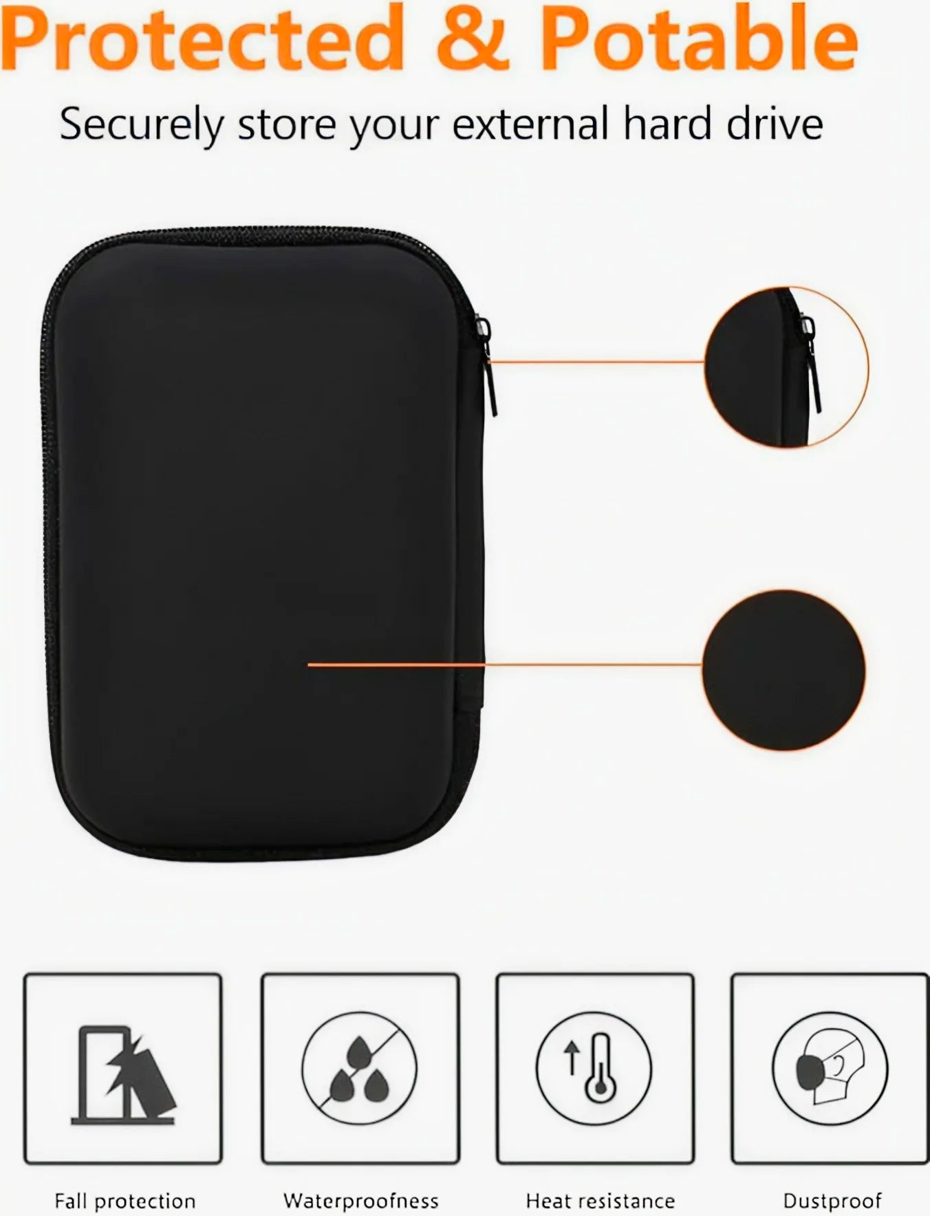 Estuche para consola de juegos portátil retro, caja de transporte protectora para mini reproductor de juegos retro de viaje para cable de carga, tapones para los oídos, baterías