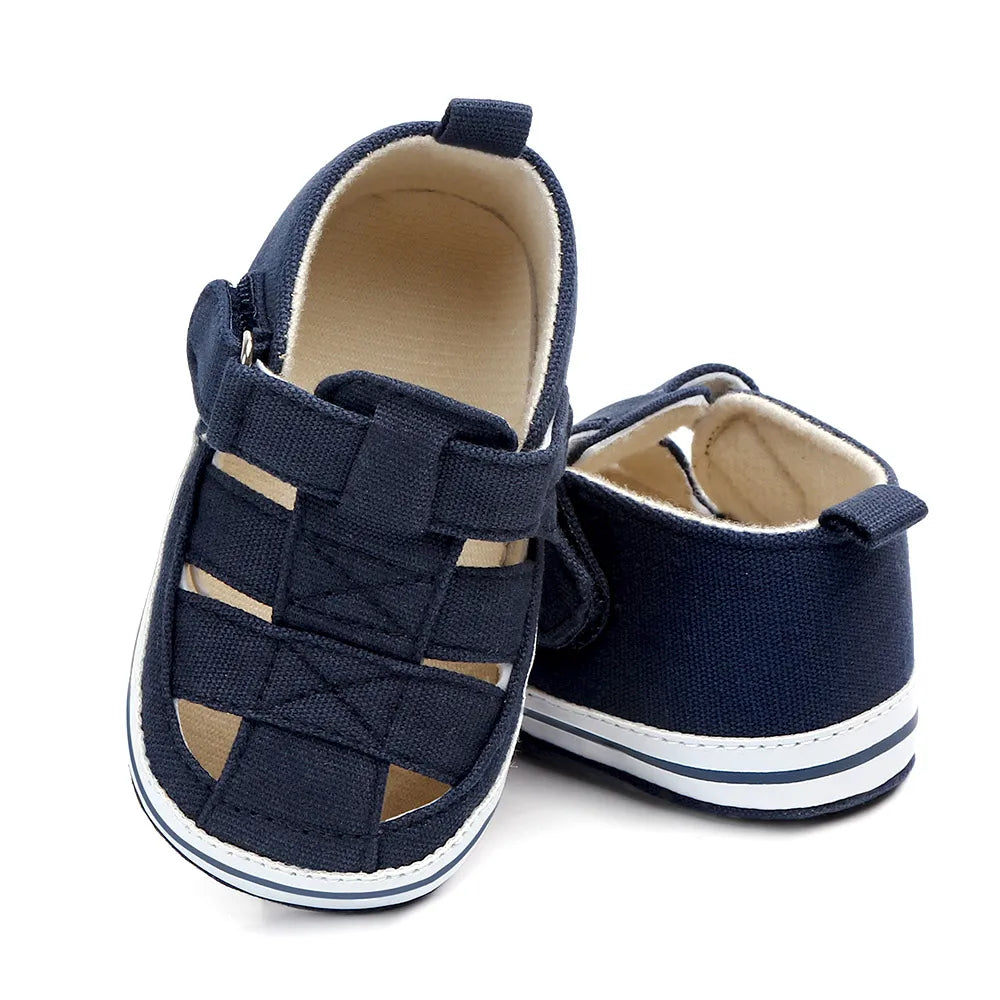Zapatos transpirables con puntera para bebé, zapatos para caminar para bebé de verano y primavera