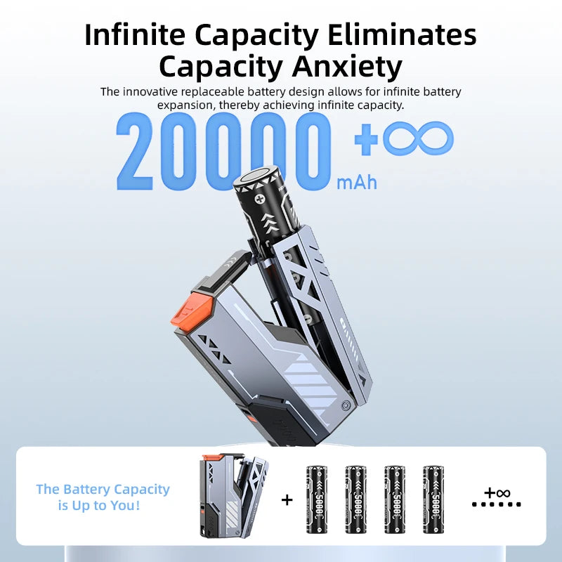 VYVYLABS 30000mAh banco de energía CCC desmontable cargador rápido 22,5 W cargador portátil inalámbrico 21700 PowerBank para batería de repuesto iP 17