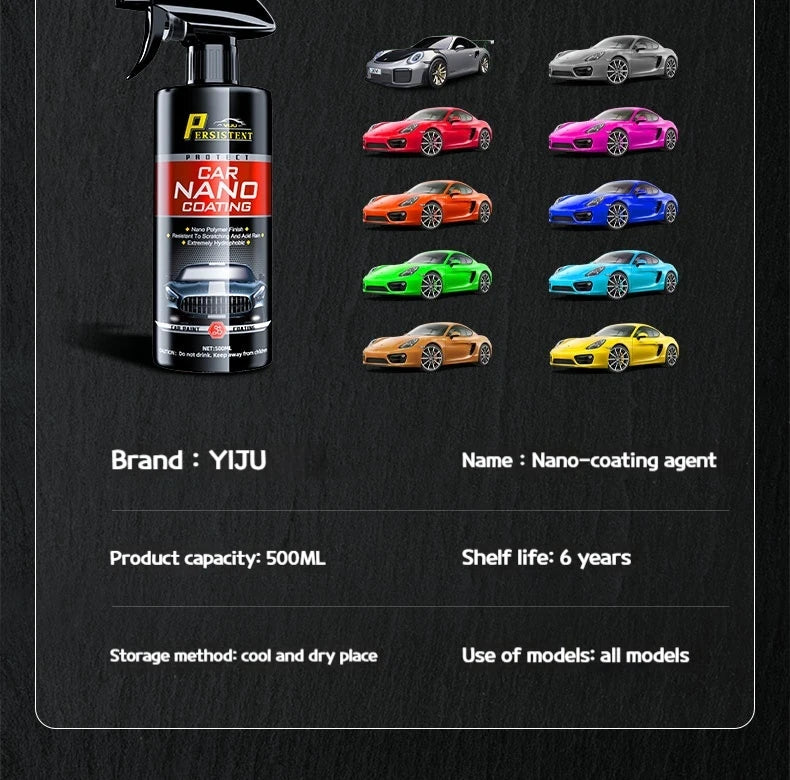 Revestimiento Nano de cerámica automotriz, recubrimiento líquido, capa Nano hidrofóbica, agente de recubrimiento de pintura de pulido, Nano recubrimiento de esmalte de coche