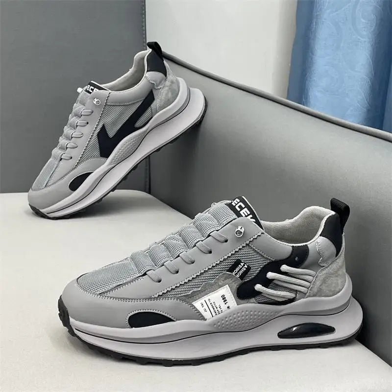 Zapatos deportivos informales para exteriores para hombre, cómodos, ligeros, antideslizantes, resistentes a la abrasión, suela suave y gruesa, zapatillas para correr
