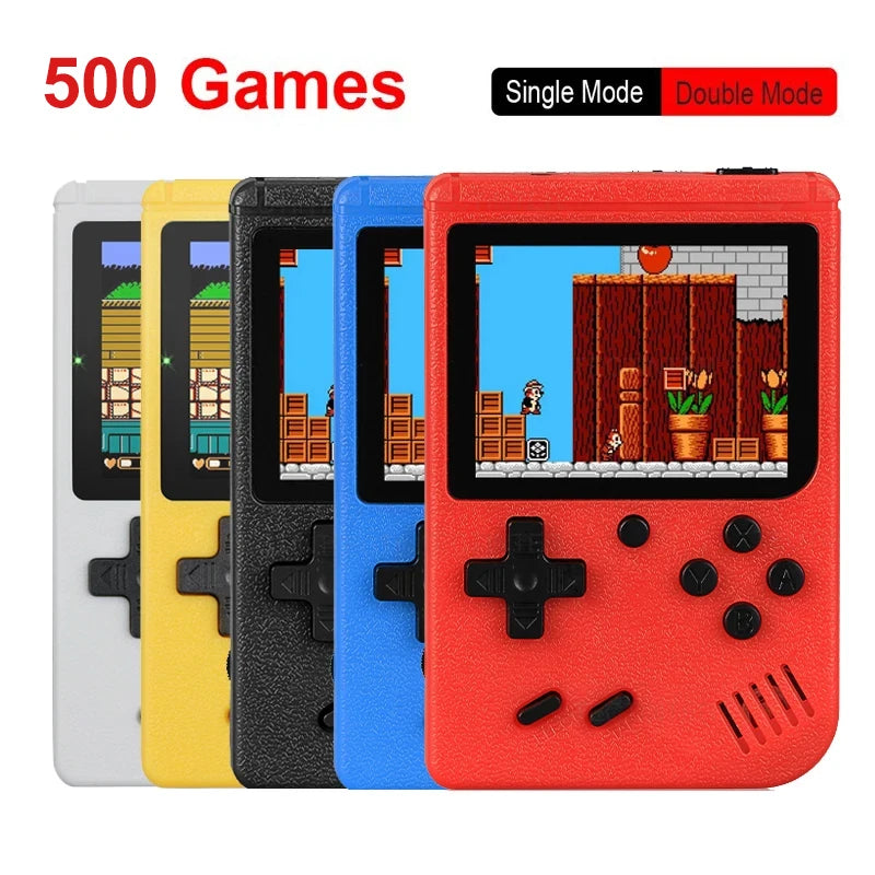 Mini consola de videojuegos Retro portátil, reproductor de juegos portátil de 8 bits, 500 juegos integrados, salida AV, consola de juegos, videojuego Gameboy