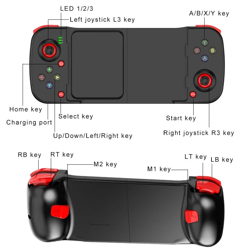 Mando inalámbrico D3 BT5.0, controlador de juego extensible para teléfono móvil, Android IOS, Joystick Eat Chicken Gamepad para PS4 SwitchPC