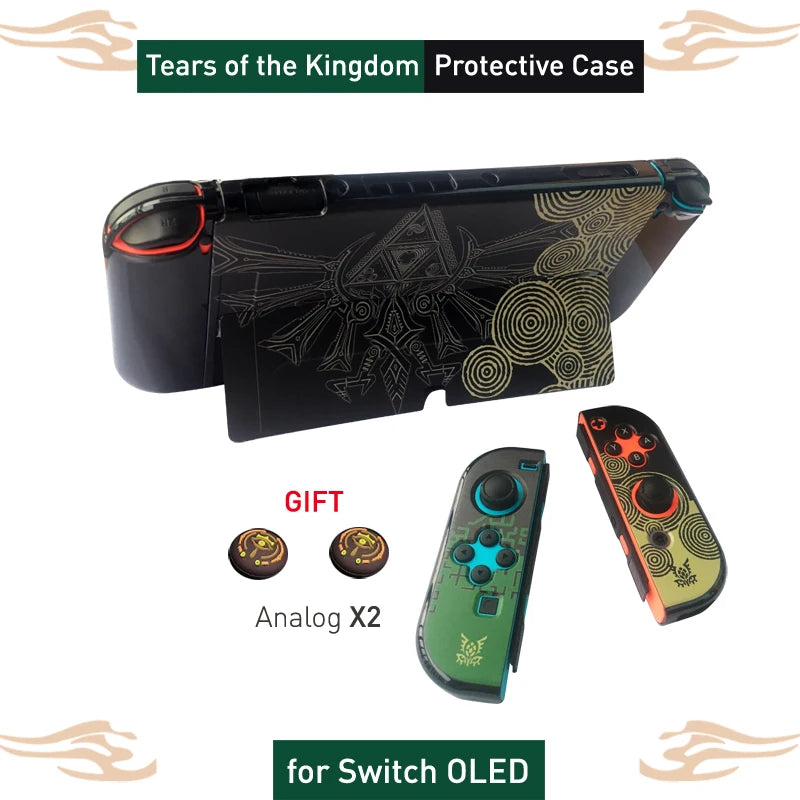 Para NS Switch Shell estuche rígido estilo "M" y "L" carcasa protectora cubierta fina piel NS Switch OLED accesorios de juego