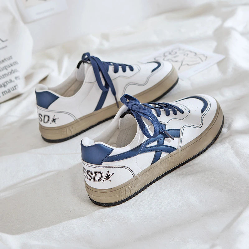 Zapatos Planos de Hombre Estilo Nuevo, Zapatos Deportivos Coreanos de Moda, Zapatos Casus con Tacón Plano, Punta Redonda y...