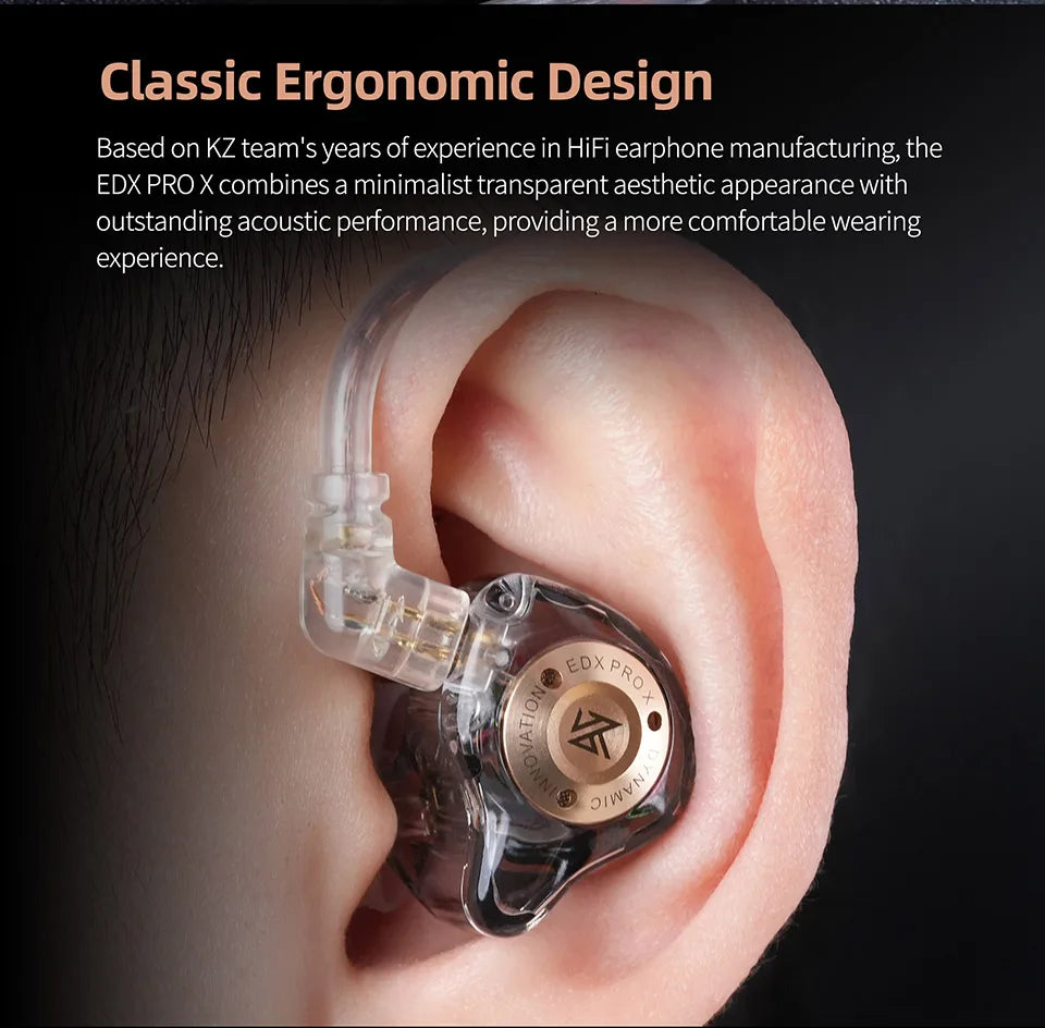 KZ EDX PRO X auriculares intrauditivos dinámicos HIFI Bass Music auriculares deportivos con cancelación de ruido ZSN ZST ZS10 pro x C12 CRA