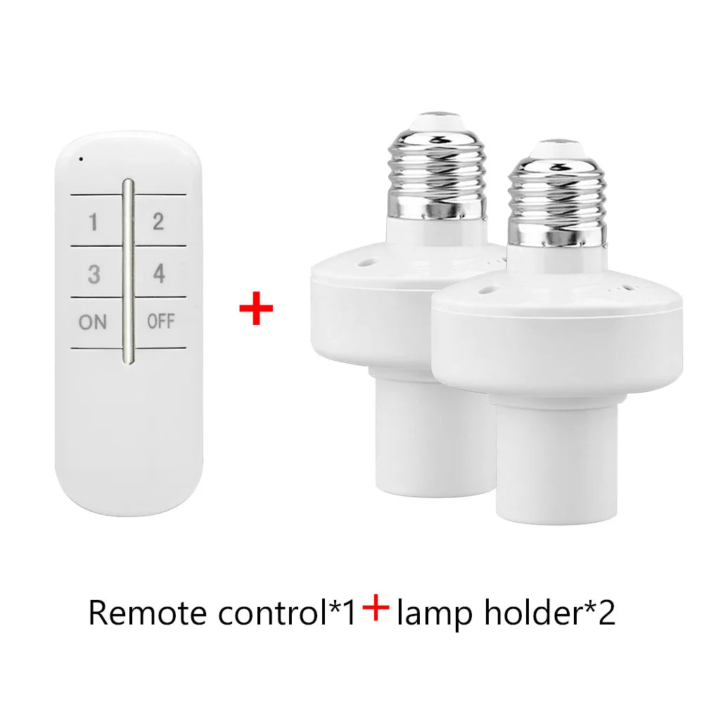 Control remoto inalámbrico E27 portalámparas portalámparas 20M de alcance para bombillas LED portalámparas Kit de interruptor de luz inalámbrico AC180-250V