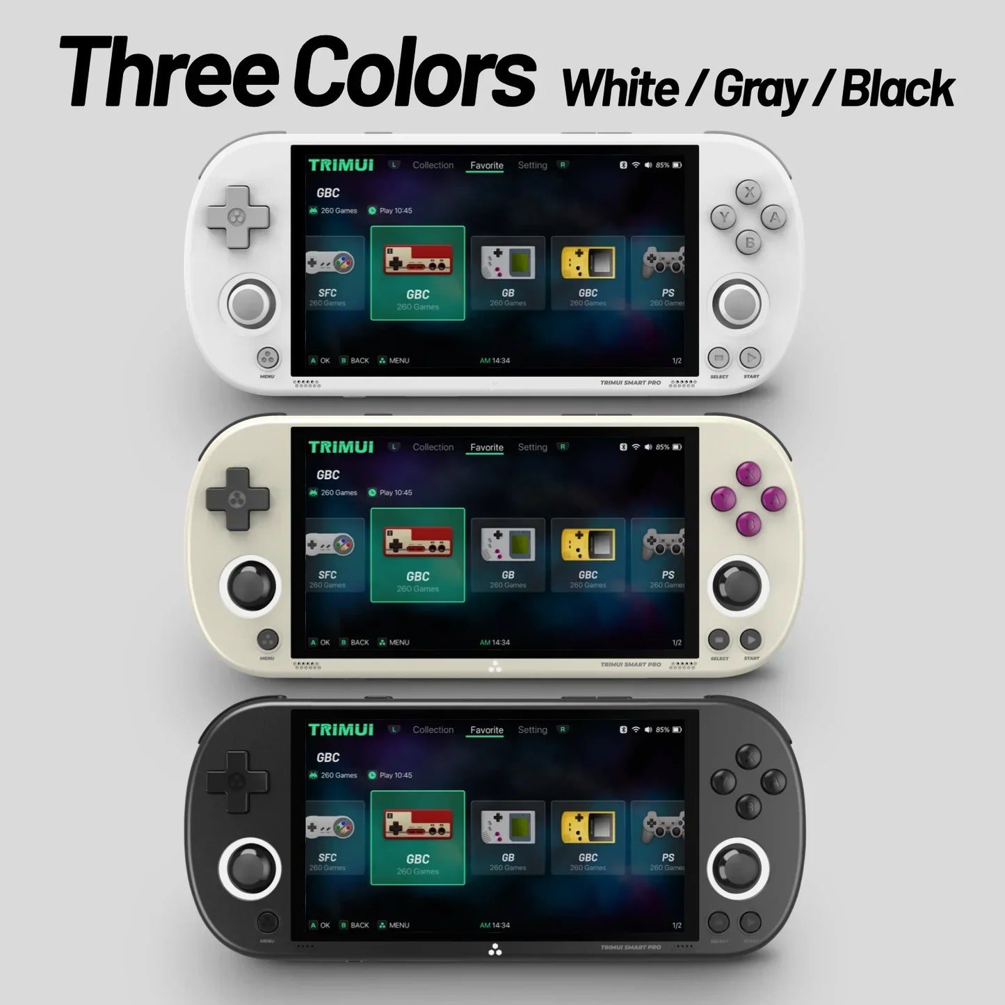 Trimui Smart Pro consola de juegos portátil pantalla IPS de 4,96 pulgadas sistema Linux Joystick iluminación RGB Smartpro reproductor de videojuegos Retro regalo