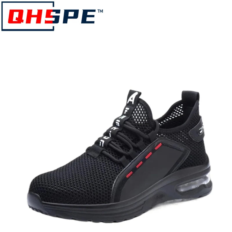 Zapatillas de trabajo con punta de acero para hombre, zapatos de seguridad, botas de trabajo a prueba de perforaciones, calzado Indestructible de moda