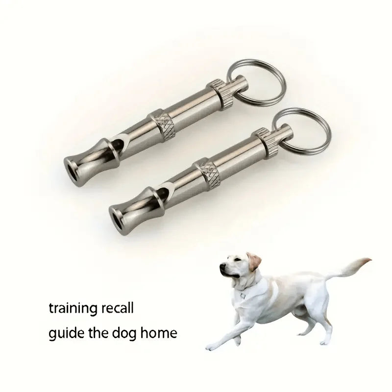 Silbato para perros 1/2 Uds para dejar de ladrar, silbato para perros con tono de sonido ajustable con llavero, recuerdo profesional para cachorros y gatos