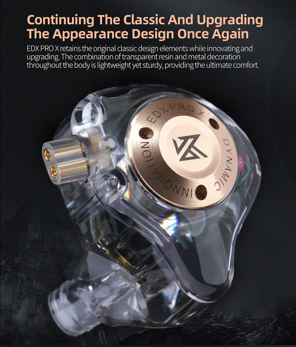 KZ EDX PRO X auriculares intrauditivos dinámicos HIFI Bass Music auriculares deportivos con cancelación de ruido ZSN ZST ZS10 pro x C12 CRA