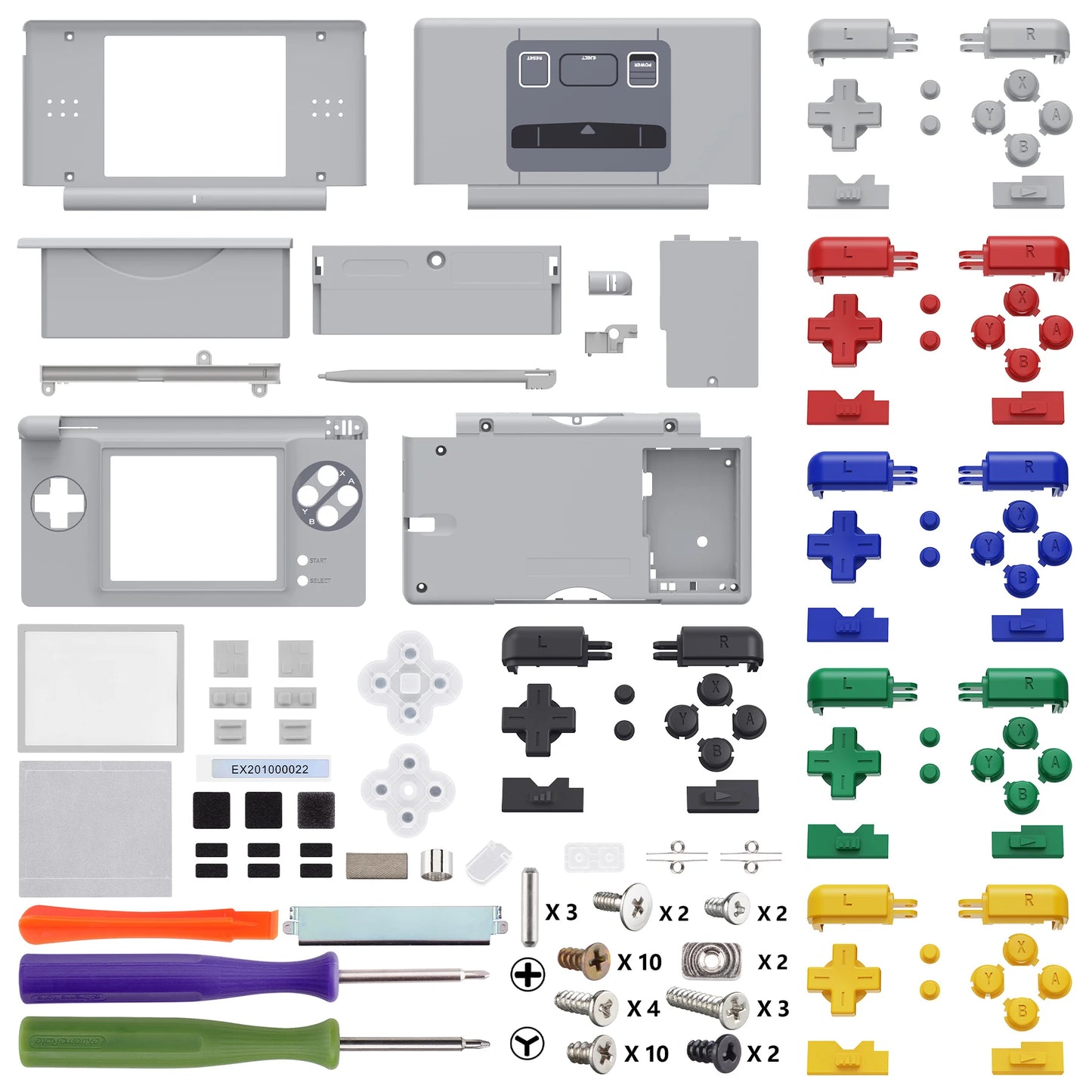 Carcasa completa de repuesto eXtremeRate para Nintendo DS Lite para NDSL - SFC SNES Classic EU Style