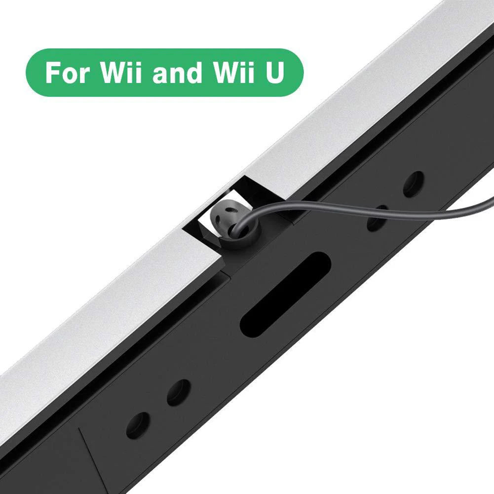 Receptor infrarrojo con cable remoto, barra de Sensor IR de rayos infrarrojos con cable USB, receptor de Sensor de movimiento remoto para N S Wii para Wii U, soporte para PC