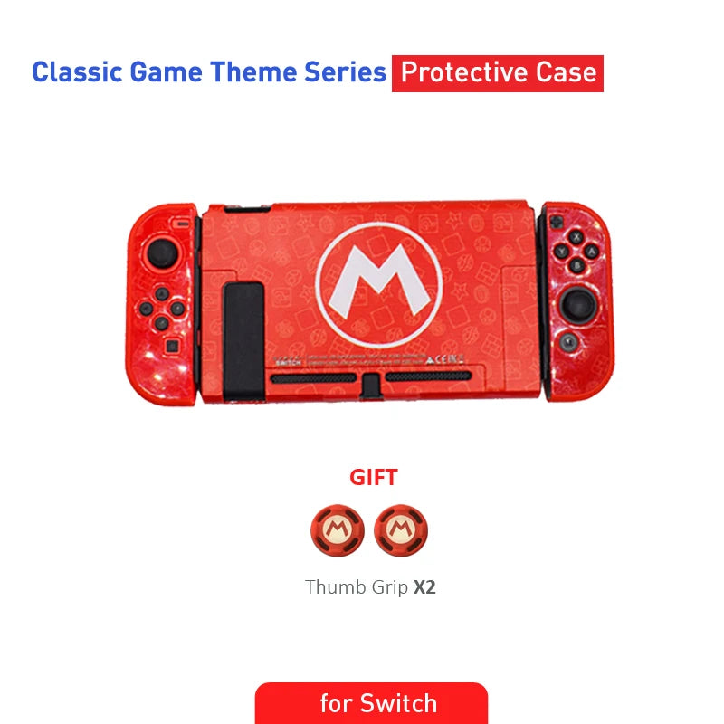 Para NS Switch Shell estuche rígido estilo "M" y "L" carcasa protectora cubierta fina piel NS Switch OLED accesorios de juego