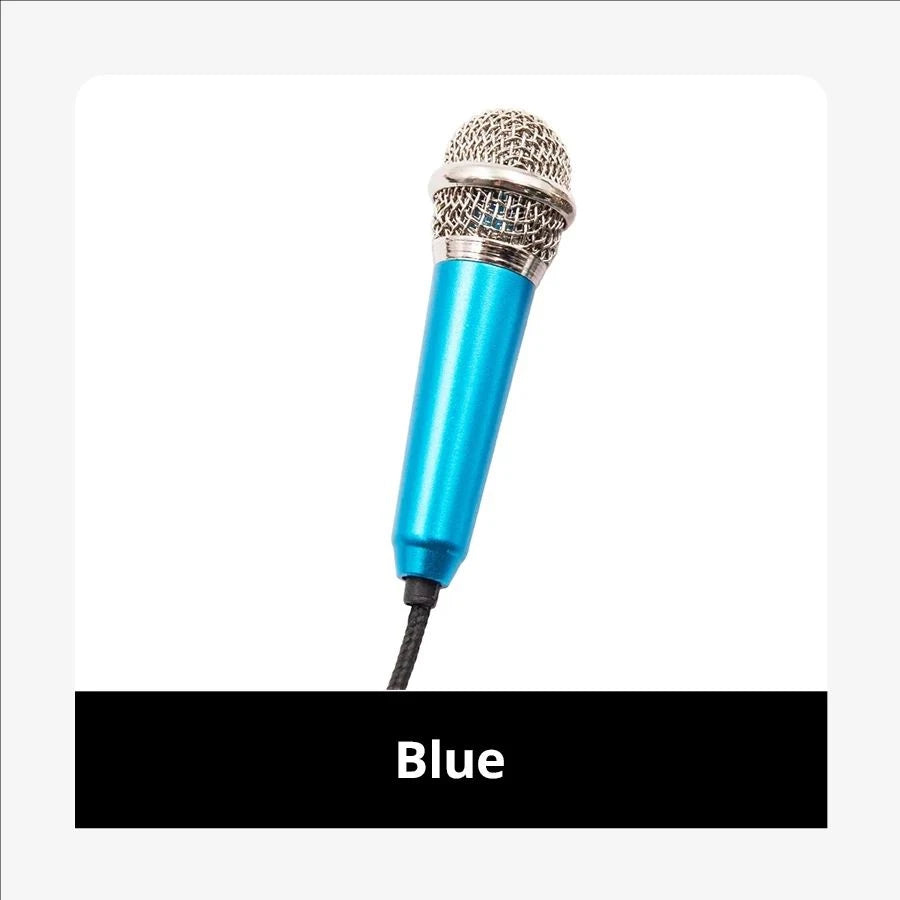 Micrófono de estudio estéreo portátil de 3,5mm, Mini micrófono de Karaoke KTV para teléfono inteligente, portátil, PC, micrófono de Audio portátil de escritorio