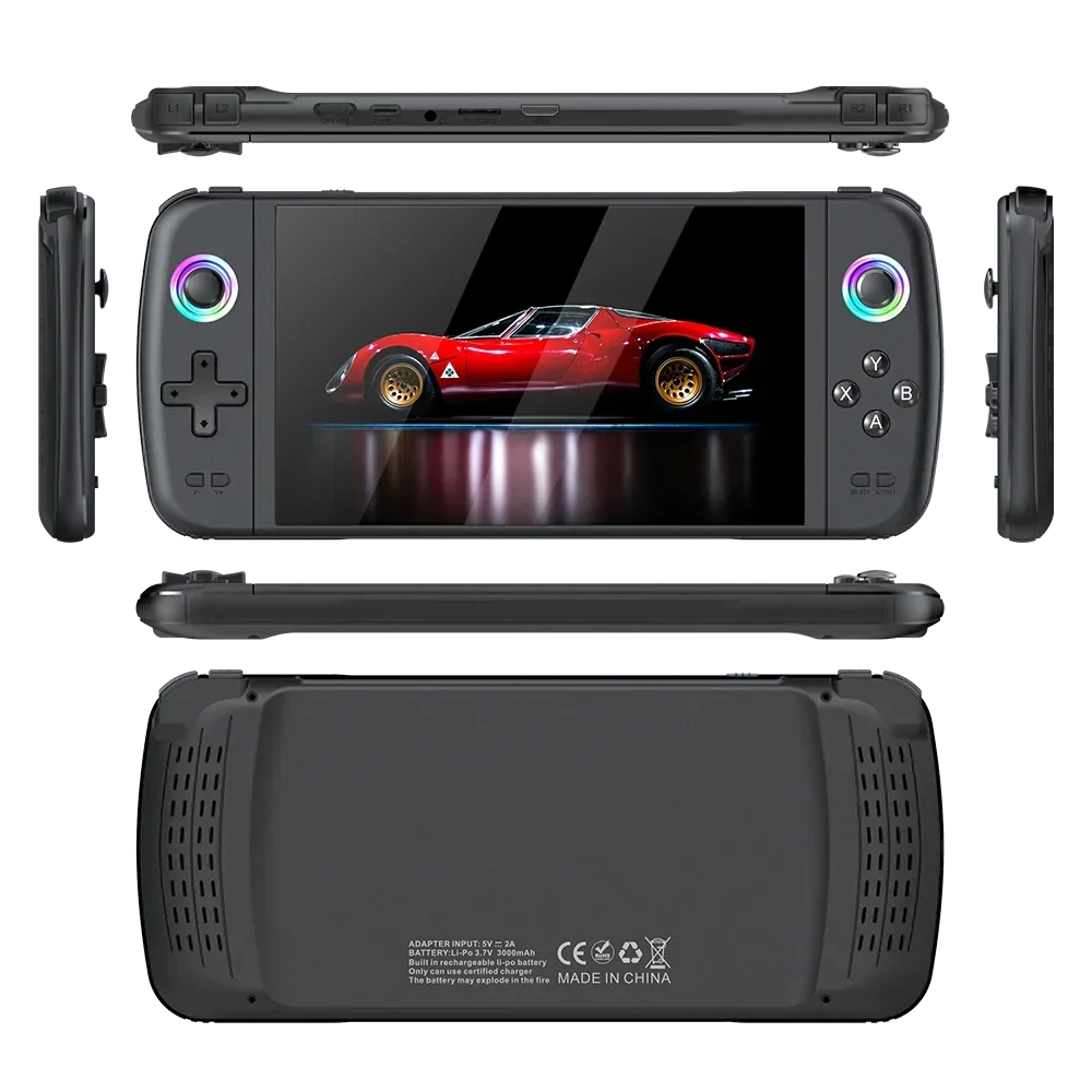 BOYHOM-consola de videojuegos portátil M27, portátil, Retro, de bolsillo, pantalla IPS de 7,0 ", pantalla 1024x600, luz RGB, compatible con salida HDMI Emelec