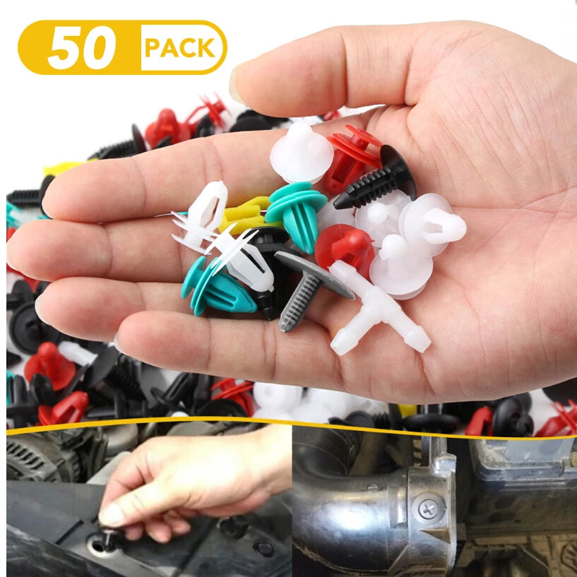 Para Opel astra h j g insignia Seat leon ibiza Jaguar 50/100 Uds sujetador de coche mixto parachoques de puerta de coche Clips de remache de guardabarros