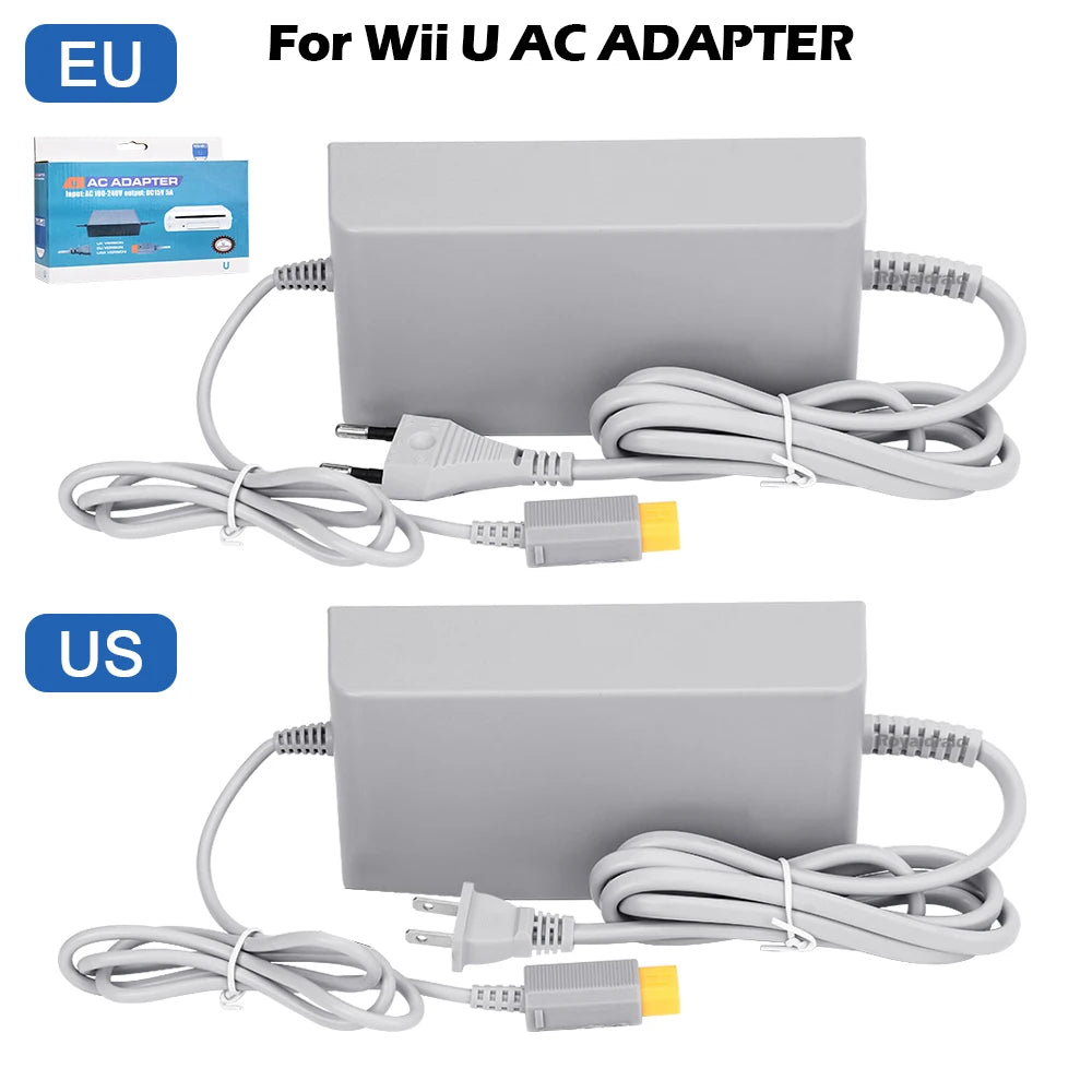 Nuevo para Nintendo Wii U WiiU juego Consol adaptador 100-240V 15V 5A fuente de alimentación de pared para el hogar adaptador de cargador de CA enchufe UE EE. UU. de alta calidad