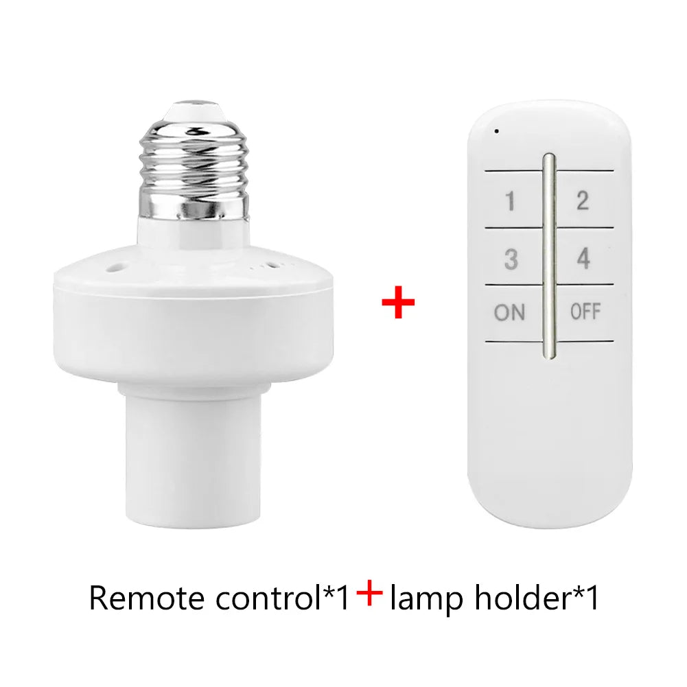 Control remoto inalámbrico E27 portalámparas portalámparas 20M de alcance para bombillas LED portalámparas Kit de interruptor de luz inalámbrico AC180-250V